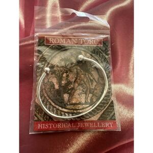 Westair Reproductions Roman Torc Bracelet Historical Silver Tone Bangle England